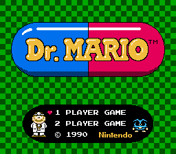 Dr. Mario title screen for NES